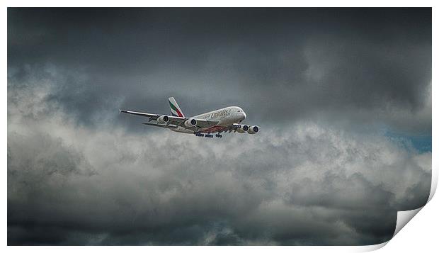 Airbus A380 Print by Geo Harris