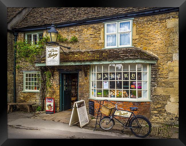 Village Bakery, Lacock, Wiltshire, England, UK Framed Print by Mark Llewellyn