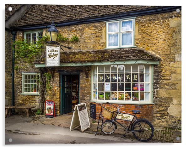 Village Bakery, Lacock, Wiltshire, England, UK Acrylic by Mark Llewellyn