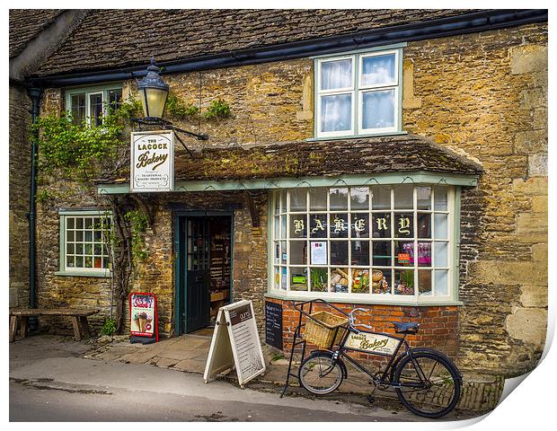 Village Bakery, Lacock, Wiltshire, England, UK Print by Mark Llewellyn