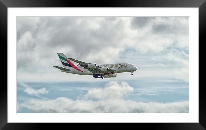 Airbus A380 Framed Mounted Print by Geo Harris