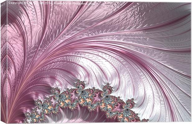 Pink Froth A fractal Abstract Canvas Print by Ann Garrett