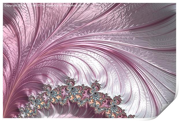 Pink Froth A fractal Abstract Print by Ann Garrett