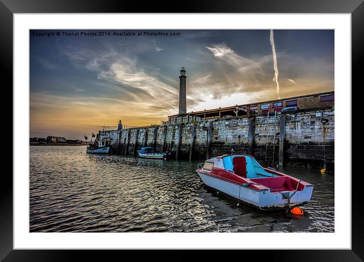 Harbour at sunset Framed Mounted Print by Thanet Photos