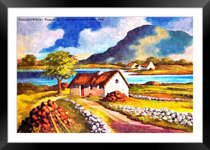 County Connemara Mountain Landscape Framed Mounted Print by Brian  Raggatt