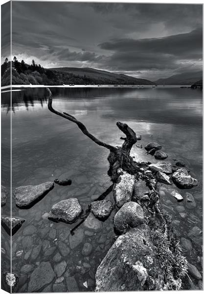 Evening At The Loch Canvas Print by Mark Robson
