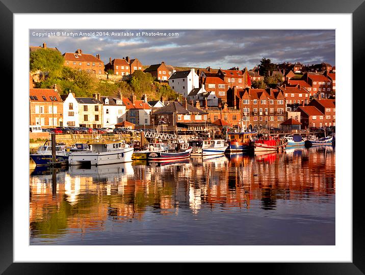 Whitby Harbour Reflections Framed Mounted Print by Martyn Arnold