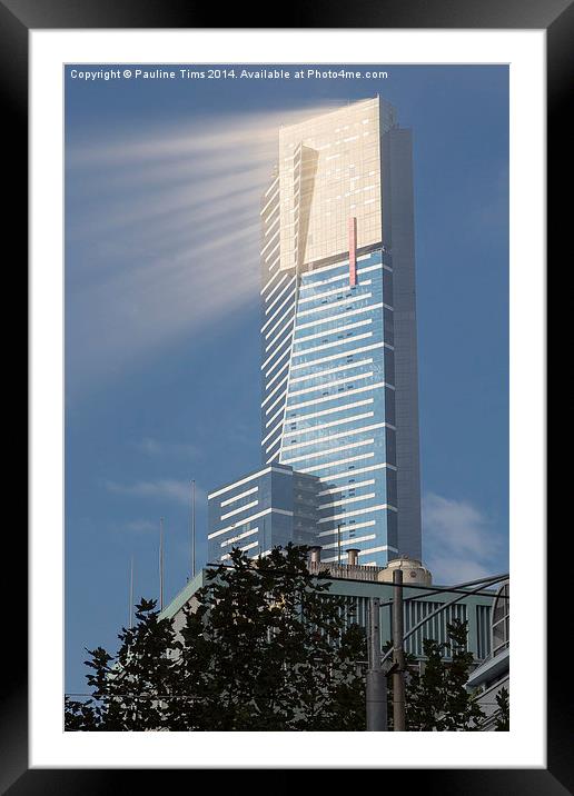 Eureka Tower, Melbourne Framed Mounted Print by Pauline Tims