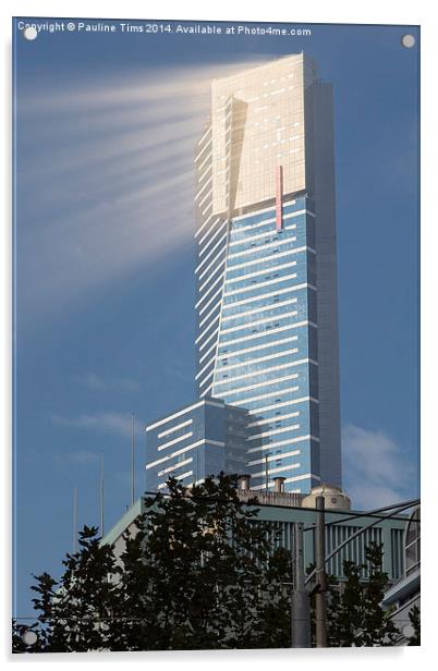 Eureka Tower, Melbourne Acrylic by Pauline Tims
