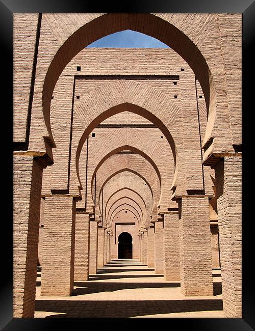 Arches in a mosque Framed Print by Ruth Hallam