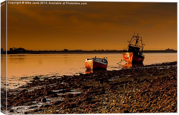 Awaiting the Tide Canvas Print by Mike Janik