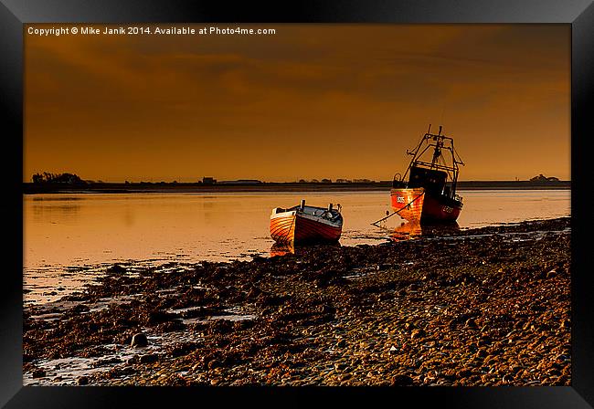 Awaiting the Tide Framed Print by Mike Janik