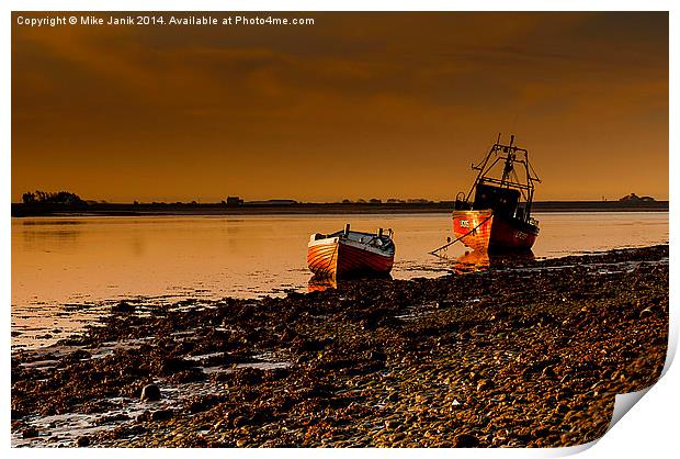 Awaiting the Tide Print by Mike Janik