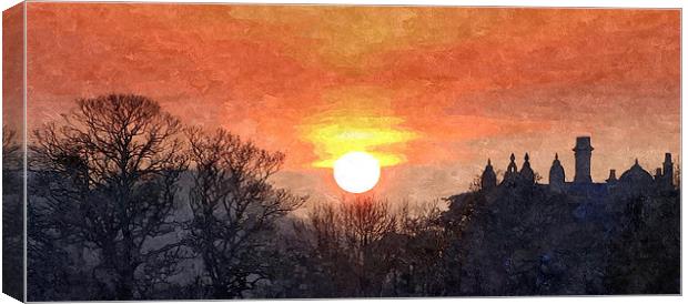 Sunset Scene Canvas Print by Paula Palmer canvas