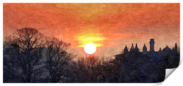Sunset Scene Print by Paula Palmer canvas