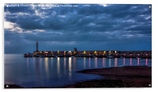 The harbour at night Acrylic by Thanet Photos