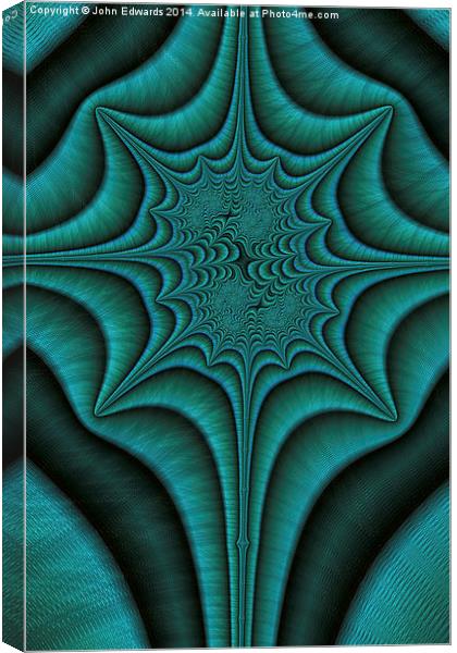 Green Malachite Abstract Canvas Print by John Edwards