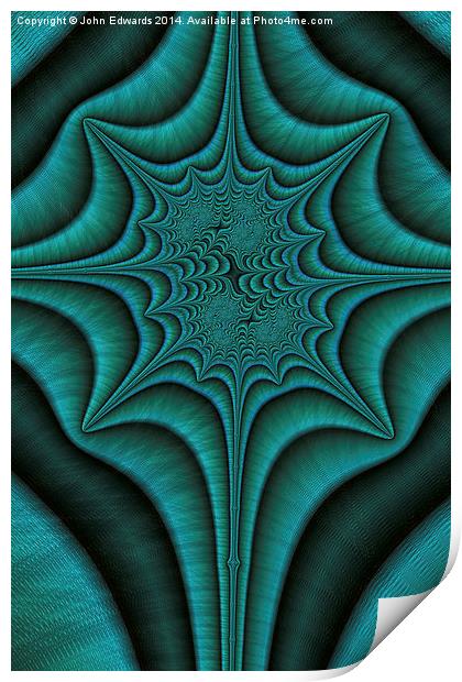 Green Malachite Abstract Print by John Edwards