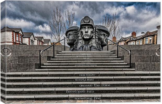 Bargoed Miners Canvas Print by Steve Purnell