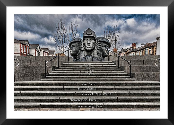 Bargoed Miners Framed Mounted Print by Steve Purnell