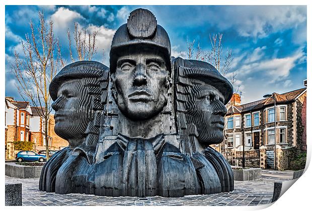Bargoed Miners 2 Print by Steve Purnell