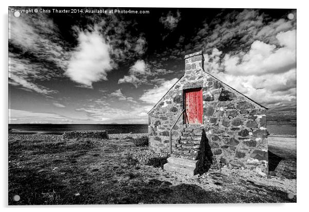 Red Door Milovaig Isle of Skye Acrylic by Chris Thaxter