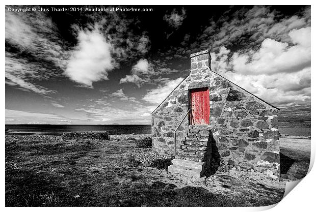 Red Door Milovaig Isle of Skye Print by Chris Thaxter