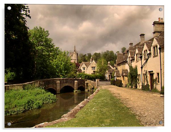 Castle Combe Acrylic by Harry Hadders