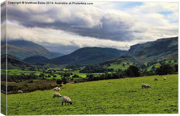 View from the Castlerigg Stone Circle Canvas Print by Matthew Bates