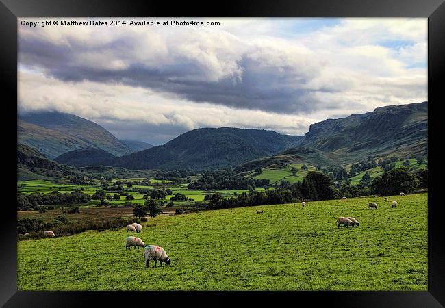 View from the Castlerigg Stone Circle Framed Print by Matthew Bates