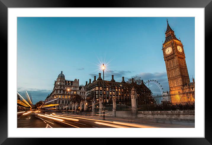 Parliament Square bustle Framed Mounted Print by Carmen Clark