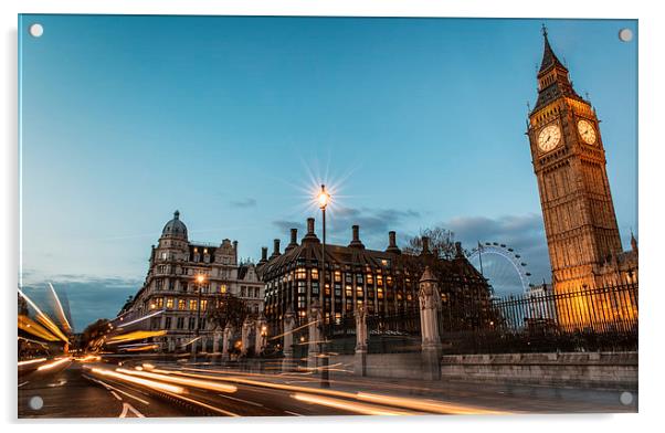 Parliament Square bustle Acrylic by Carmen Clark