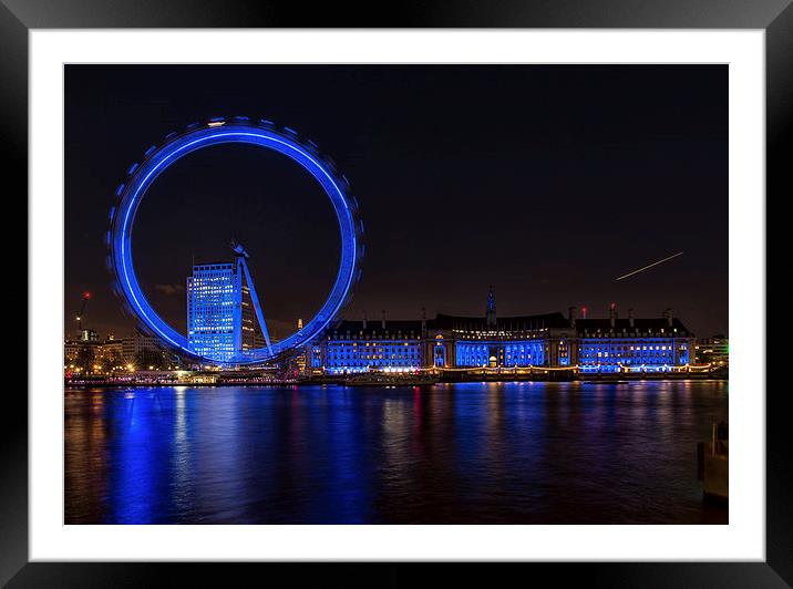 London Eye and Aquarium Framed Mounted Print by Carmen Clark