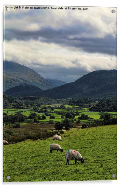 Cumbria Valley Acrylic by Matthew Bates