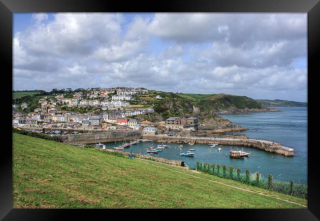 View over Mevagissey Harbour Framed Print by Diane Griffiths