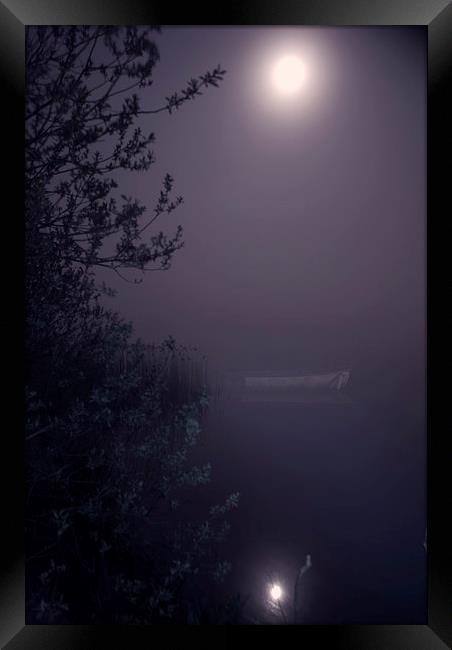 Moonlight reflection Framed Print by Steve Hardiman