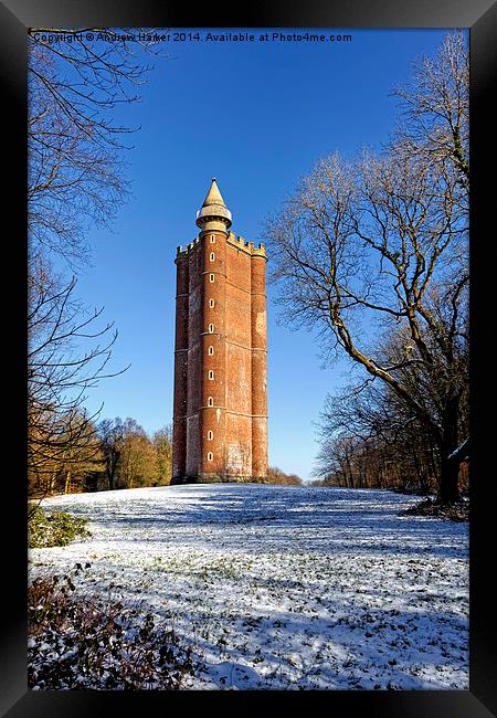 King Alfreds Tower, Stourton, Wiltshire, UK Framed Print by Andrew Harker