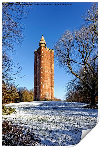 King Alfreds Tower, Stourton, Wiltshire, UK Print by Andrew Harker