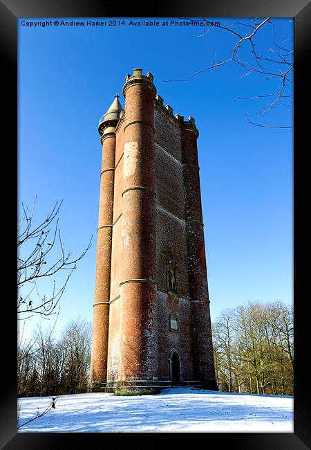 King Alfreds Tower, Stourton, Wiltshire, UK Framed Print by Andrew Harker