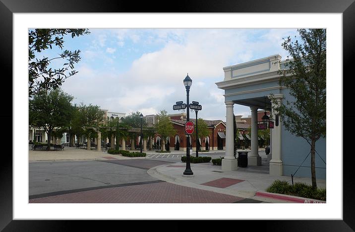 Southlake Town Square Framed Mounted Print by Tom Gomez
