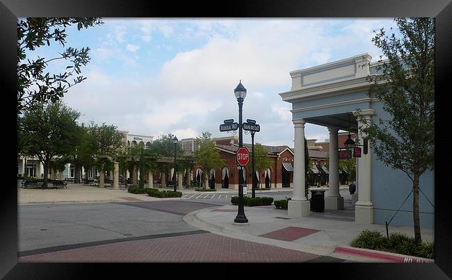 Southlake Town Square Framed Print by Tom Gomez