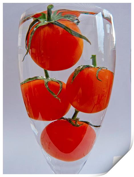 Tomatoes in glass Print by Robert Gipson