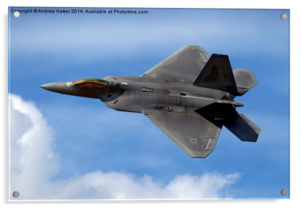 Lockheed Martin/Boeing F22A RAPTOR Acrylic by Andrew Harker