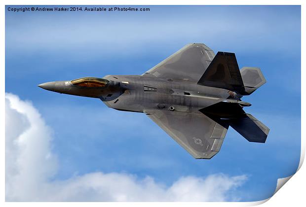 Lockheed Martin/Boeing F22A RAPTOR Print by Andrew Harker