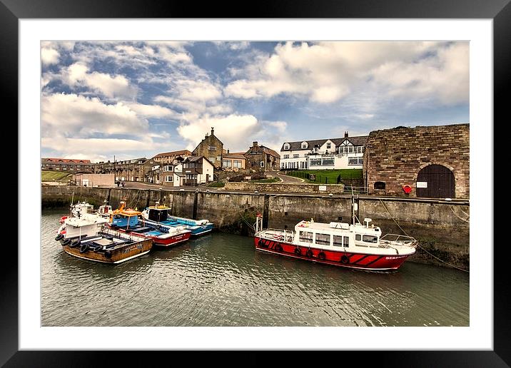 Seahouses Framed Mounted Print by Northeast Images