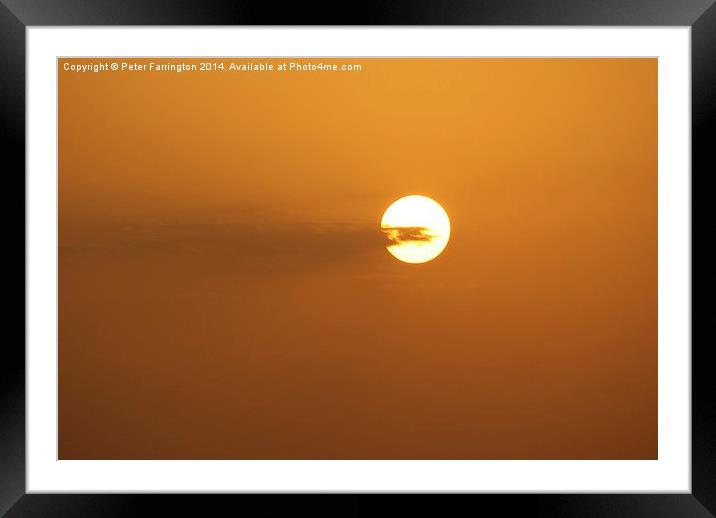 Sunset Over Halton Framed Mounted Print by Peter Farrington