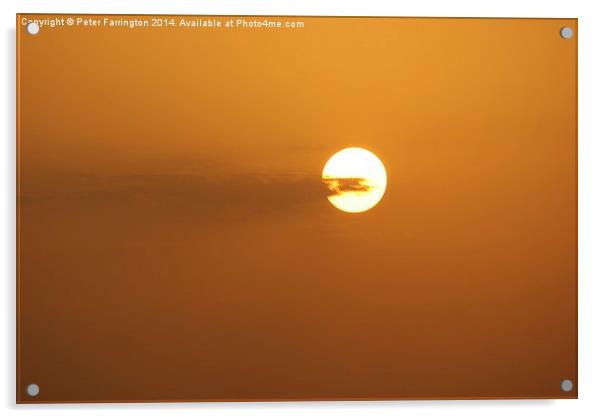 Sunset Over Halton Acrylic by Peter Farrington