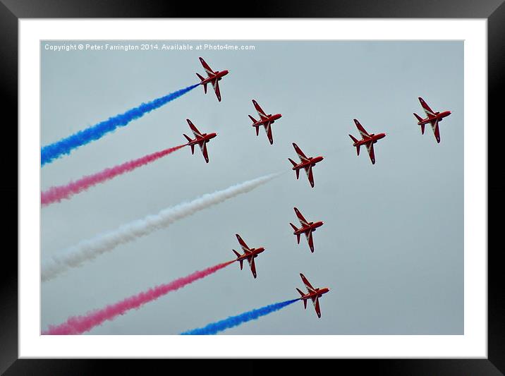 Reds Rolling Out Framed Mounted Print by Peter Farrington