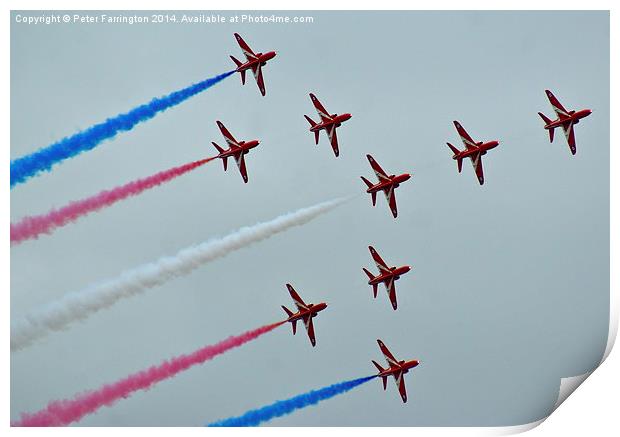 Reds Rolling Out Print by Peter Farrington