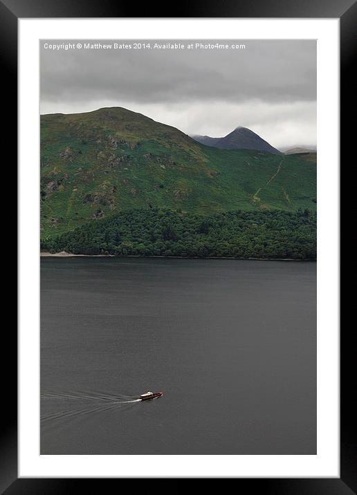 Derwent Water Framed Mounted Print by Matthew Bates